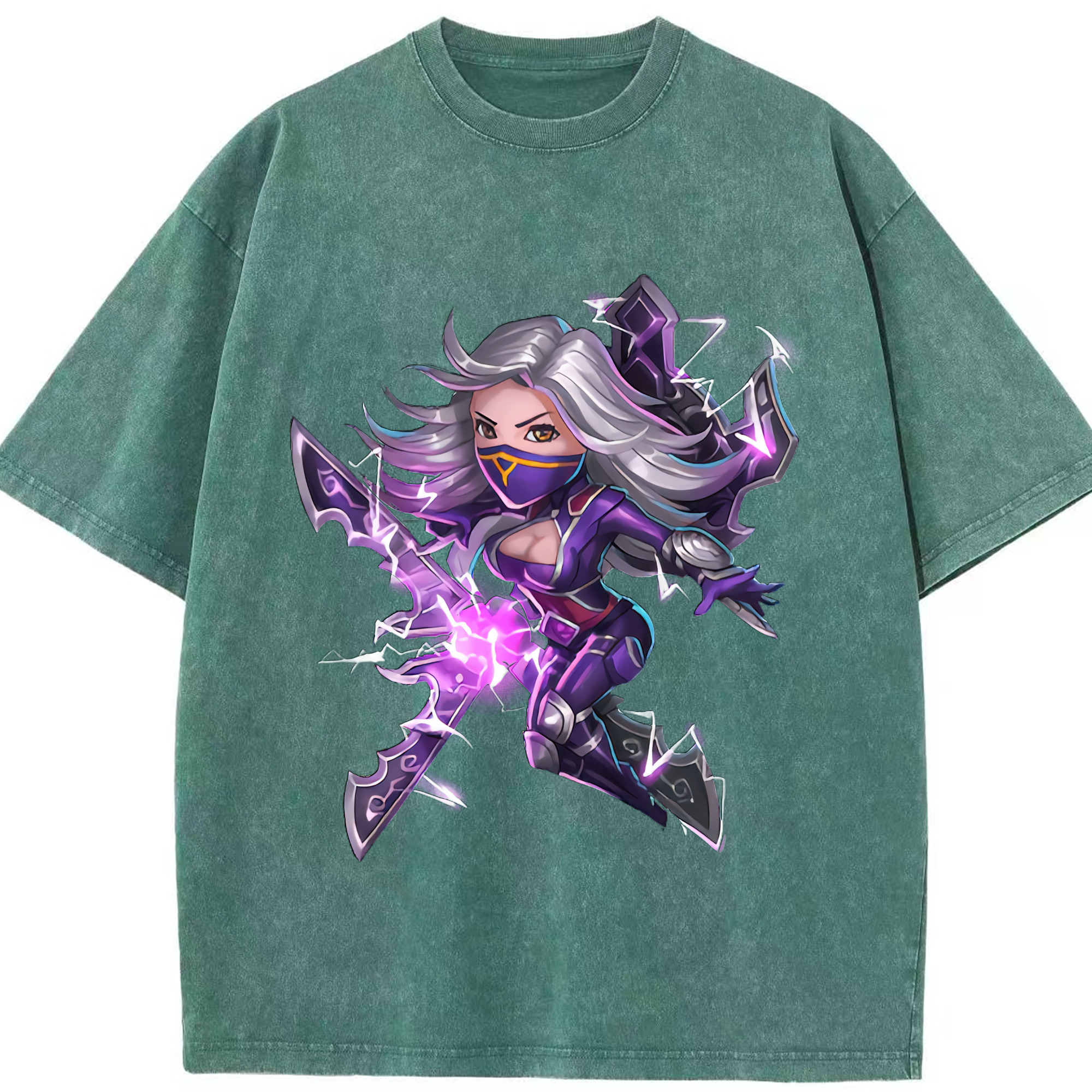 リーグ・オブ・レジェンド League of Legends LOL 綿100% ヴィンテージ風 半袖Tシャツ（フロントプリント）